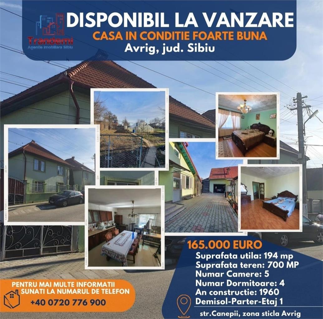 Casa in orasul Avrig , D+P+1 si 700mp teren zona linistita