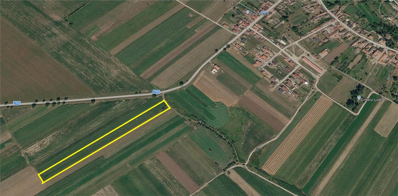 Teren extravilan 4.500- max.18.300mp in comuna Rosia (17 km de Sibiu)