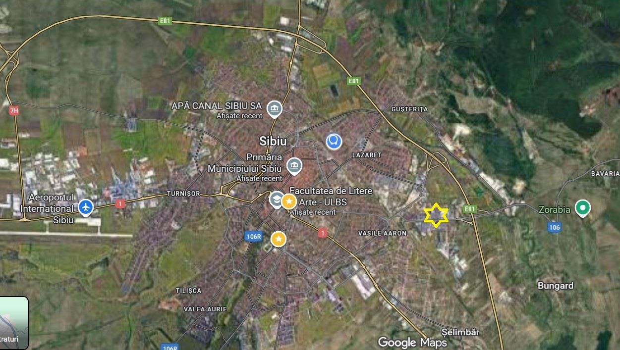 Teren Intravilan 12562mp cu hala si birouri, in Sibiu - zona Est